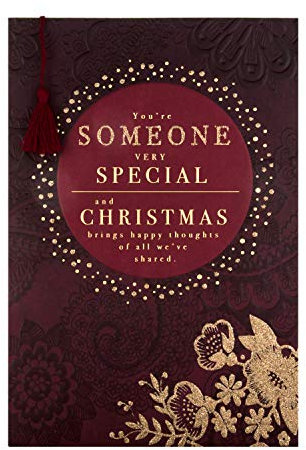 Hallmark Weihnachtskarte für jemand Besonderen – traditionelles Goldfolien-Design