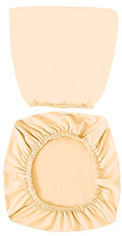 VOSAREA Office Chair Covers Stretch Computer Desk Chair Slipcovers Protector Removable Washable Chair Seat Cushion Protectors (C Gold)