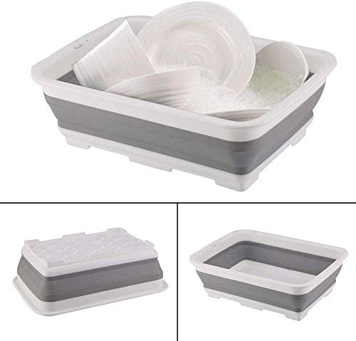 Garden Mile 7L Collapsible Washing Up Bowl Small Washing Up Bowls for Sink Camping Sink Bowl Small Portable Kitchen Wash Basin for Travelling Storage Organiser for Home Office Bedroom Bathroom