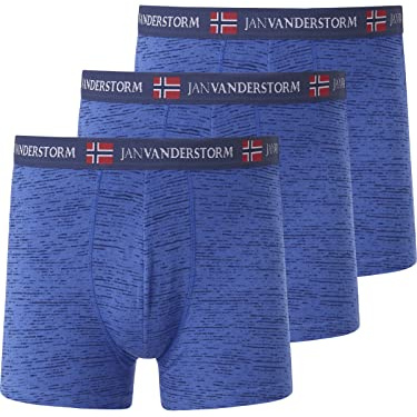 Jan Vanderstorm Herren 3er Pack Retropant Norik Blau, 14