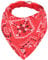 Hunde Bandana Kopftücher Haustier Halstuch Einstellbare für Welpen Kleine Hund Katze (L, Rot)