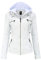 GITVIENAR Damen Lederjacke Kapuze Kunstleder Motorradjacke Bikerjacke Ladies Oberbekleidung mit Reißverschluss und Tasche (Weiß, M)