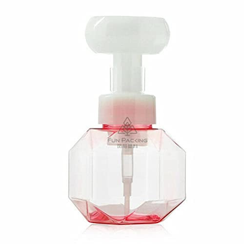 WINBST Pumpflasche Pumpspender,300ml Flüssigkeit Seife Dispenser Blume Form Schaum Schäumen Pumpe,Leer Nachfüllbar Flasche Hygiene Reinigung Flüssig für Bad Küche