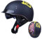 QXFJ Motorradhelm Halbhelm Retro Halbschalenhelm DOT/ECE Zertifizierung Motorrad Herren Damen Braincap Jethelm Rollerhelm Open Face Helm Chopper Scooter Helm Antikollisions-Schutzhelm