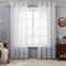 Deconovo Gardinen Weiß Vorhang Transparent Leinenoptik Ösenvorhang Voile Ösenschal Wohnzimmer, 175x140, Welle