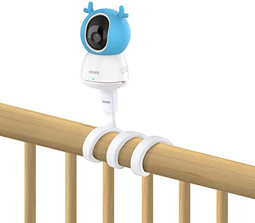 KAWA Baby Monitor Halterung, Universal Baby Monitor Halterung für Krippe, Flexible Baby Monitor Halterung, Kompatibel für alle 1/4 Dreifachloch Baby Monitor Kamera, Ohne Werkzeug oder Wandschäden