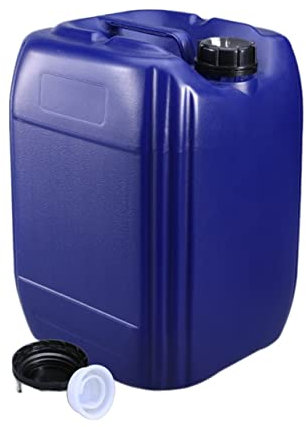 ZQKJLH Bidon Plastique 25L Empilable Jerrycan Bleu Vide avec Bouchon Multi-usages pour Les liquides, l'eau, l'essence et Les Produits Chimiques, réservoir pour climatisation/Camping/Camping-Car