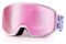 EXP VISION Skibrille für Damen und Herren, Snowboard Brille Schneebrille OTG 100% UV-Schutz Skibrille für brillenträger, Anti-Nebel Snowboard Brille Ski Goggles (Lila)