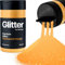Hemway Premium Glitter Shaker - Fluorescent Orange | Microfine Metallic Flake Sequins for Resin & Epoxy Crafts | Craft Supplies for Tumblers, Festival, Hair, Face, Body, Eye & Nail Art | 125 g
