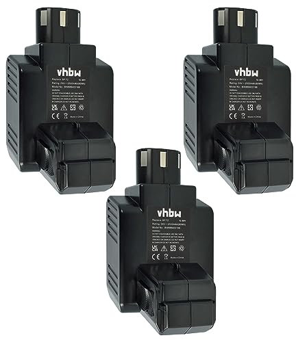 vhbw 3X Batteries Remplacement pour Hilti BP72 pour Outil électrique (2500 mAh, NiMH, 24 V)