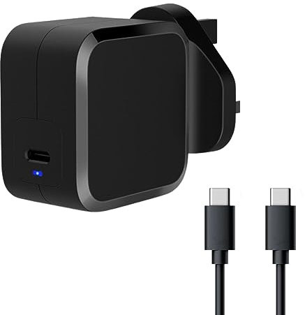 WIKIPARTS* New 45W USB-C TYPE C Black Charger Compatible with Google WiFi Router GL0102 Laptop Ac Adapter with USB C to USB C Cable