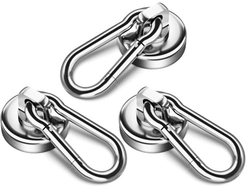 Grtard 50LBS Magnetic Hooks Heavy Duty, Cruise Must Have with Swivel Carabiner Hook, Magnetic Hooks for Hanging, Refrigerator, Home, Office, Garage, Ceiling