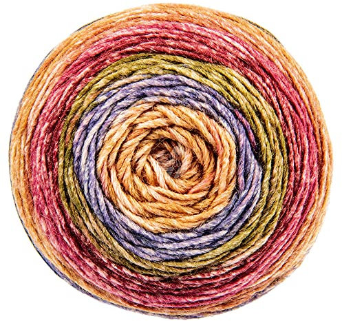 Lana Grossa Gomitolo Meilenweit 4018 - Camel/Violett/Oliv/Dunkelrot/Pink