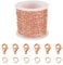 PandaHall 5m Brass Heart Link Chain Rose Gold Plated Soldered Heart Cable Chain with Jump Ring Lobster Clasps for Men Women Necklace Jewelry Making