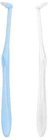 Ouligay 2 Stück Einbüschelzahnbürste Tuft Zahnbürste Einbüschelbürste Zahnbürste Weich Büschelzahnbürste Getuftet Zwischenräum Zahnbürste Trimm Single Interdental Zwischenraum Bürste
