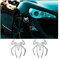 JNNJ 2 Pcs 3D Spinnenlogo Autoaufkleber, Zinklegierung Autoaufkleber, Universal Wasserdicht und Rostfrei Fahrzeug Metall Aufkleber für Motorrad Auto LKW(Silber)