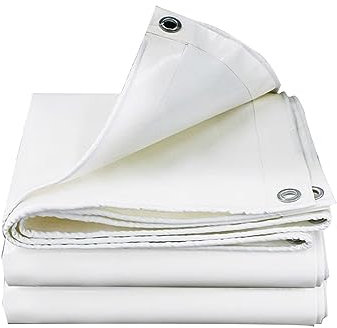 ATYUJKB Bâche de Protection en Tissu Imperméable 4x5m, 500g/m² Bâche Imperméable en PVC, Bache de Protection Piscine Indéchirable, pour Jardin, Piscine, Construction