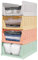 Glovios Kleiderschrank Organizer, 4 Stück Faltbar Stapelbarer Kleiderschrank, Lagerkisten Kleiderkasten Ordnungssystem, Wardrobe Organizer für Kleidung Küchen Schlafzimmer (Bunt)