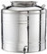 Bidone Fusto per olio con rubinetto da 25 litri giara damigiana in acciaio inox 18/10 contenitore vino miele acqua