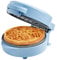 Bestron Mini gofrera, Gofrera para con estampado de copos de nieve con revestimiento antiadherente, para fiestas de cumpleaños infantiles, celebraciones familiares, Pascua o Navidad, color: azul