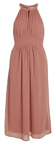 Vila Damen Viedee S/L Halterneck Midi Dress/Dc/Ka Abendkleid 14095620,Brick Dust,38