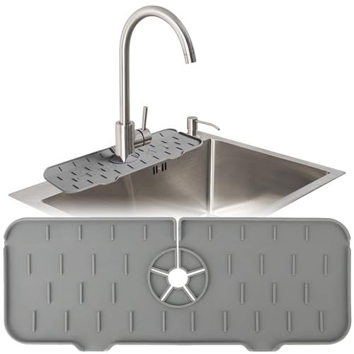 Innovative Silicone Draining Mat Around tap - Transform Your Kitchen Sink Splash Guard Making Your Sink Tidy - The Ultimate Sink Protector Mat for a Neat and Stylish Kitchen Sink Area!