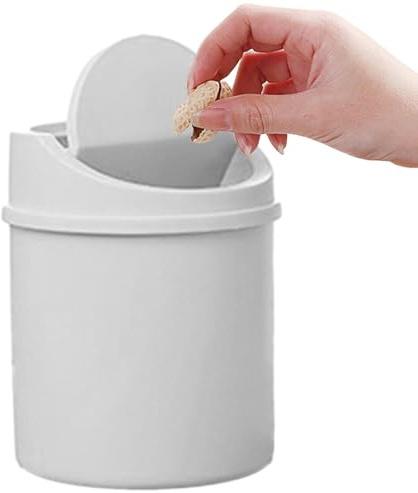 Besreey Tisch Mülleimer - Mülleimer Mit Deckel - Papierkorb Klein Schreibtisch - Tischabfalleimer - Klein er Papierkorb | 16,5x13x13 cm Für Den Waschtisch Tischmülleimer Kosmetikeimer
