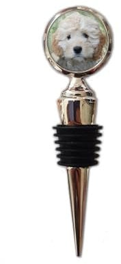 Personalised Cockapoo Photo Wine Bottle Stopper Birthday Gift