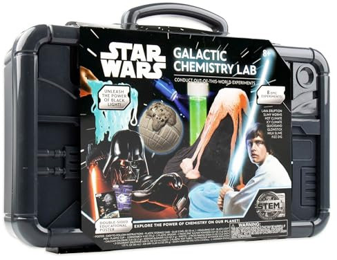 STAR WARS Galactic Chemistry Lab, Science Kit for Kids with 8 Easy Experiments and Reactions, Including DIY Lightsaber, Slime & Earth Science, Star Wars Toys, Chemistry Set, Gifts for 6 Year Old Boys