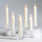 Romadedi Portavelas de cristal para candelabro, juego de 20 barras cónicas pequeñas transparentes a granel para mesa, cena, sala de estar, decoración de Navidad, boda, fiesta, centro de mesa, Adviento