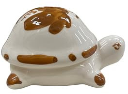 Generico Amarcord La Romagna Salzstreuer aus Keramik, handgefertigt und handbemalt, in Form einer Schildkröte mit Rost-Motiven