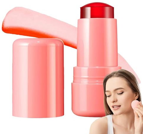 Milk Jelly Blush Stick, Milch Make Up Gelee Rouge, Milch Gelee Rougestift, 0,18 Oz Milchlippen Und Wangenstift, Make Up Rouge Für Wangen Und Lippen, Wangentönung, Aufbaubares Aquarell Finish