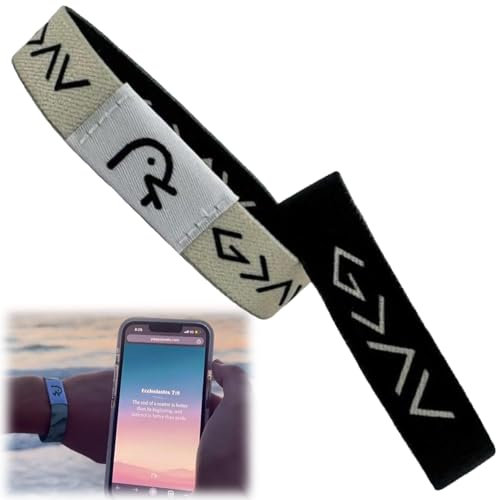 Daily Bible Verse Bracelet, Wearable Bible Bracelets, Religious Bracelets with NFC, Christian Scripture Bracelets Inspirational Spiritual Wristbands Christian Gifts for Men Women (#01)