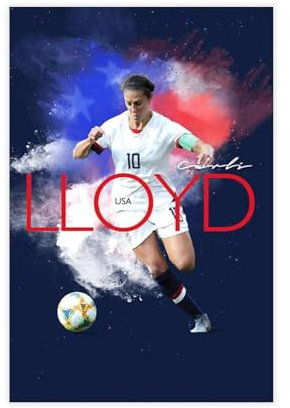 Ghjkyvv Carli Lloyd Poster, Fußball-Leinwand-Poster, Schlafzimmer, Dekoration, Landschaft, Büro, Raumdekoration, Geschenk, Unrahmen: 40 x 60 cm