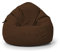 Nadimaideal Sitzsack Tropfenform Kastanie | Bodenkissen für Kinder & Erwachsene | Indoor & Outdoor | Gaming Sitzsack - Sitzkissen - Beanbag | Füllung EPS Perlen (Braun, XL-Durchmesser 77 cm)