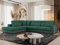 MKS MEBLE Ecksofa Sofa L-Form Grün Strukture, Wohnlandschaft L-Form, Couch L Form, Sofagarnitur Couchgarnitur Polsterecke, Breite: 316 cm - Savona L - Grün Strukture - Links