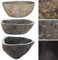 Willood Waschbecken Flussstein Naturstein Waschbecken Badezimmer Waschbecken Oval Waschbecken 37-46cm