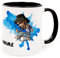 Schlagzeug Tasse mit Namen personalisiert Geschenk für Schlagzeuger Geschenkideen Schlagzeuglehrer Drummer Becher Zubehör Deko Profi coole Geburtstag Fanartikel Musiker Gadget lustig Keramik 330 ml