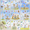 BOOMTOP Fensterbilder Ostern Fenster Deko Osterhasen 9Blatt Fenster Aufkleber Selbstklebend Osterdeko Fenster Sticker Frühling Abziehbilder Ostereier Hasen Fenstersticker Kinderzimmer Osterdekoration