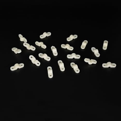 URIMPAVIDO 20PCS RC Airplane Landing Gear Plates Undercarriage Plastic Arched Groove Plate for RC Plane Aircraft Helicopter DIY Model Plane Fix Wing Steel Wire Rod Accessories (Fit 2mm Rod)
