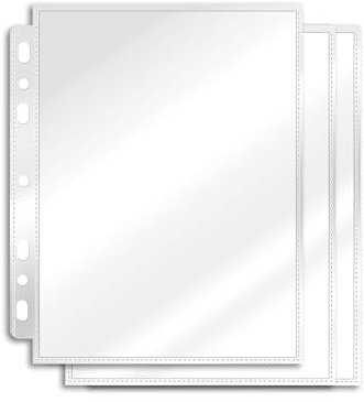 CZAKOMIX 40 Card Sleeves, Doppelseitig Verwendbar, Sammelkarten Hüllen, Insgesamt 80 Fächer, Pokemon Karten Hüllen, 19,7 * 15,4cm, für 7 Ringordner, für Sammelkarten, Postkarten, Fotos, Fußballkarten