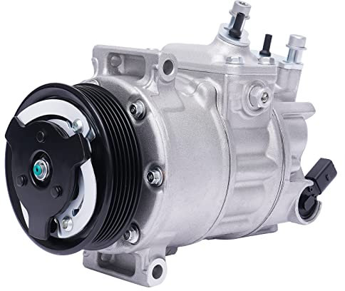 ACROSSPART Compressore d'aria con frizione compatibile a benzina, compressore a basso rumore per aria condizionata, raffreddamento rapido ed efficiente, 1K0820859S