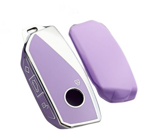 【4 Farben】 Z.MYUKI X3 Schlüsselhülle mit Schlüsselanhänger für BMW X3 G45 2024-2025 2026 Zubehör Key Cover (Lila)
