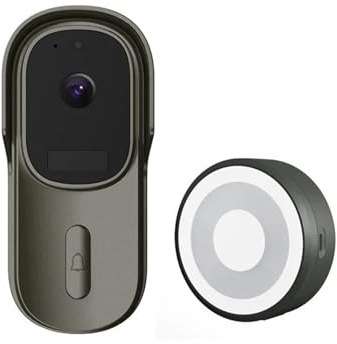 NGBFF Videocitofono, Campanello Tuya Smart Life con APP Wi-Fi, 1080P, 2MP, Smart Wide View, IP65, impermeabile, e videocitofono