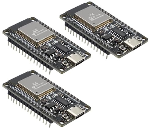 ESP32 NodeMCU Board mit CH340 Mainboards Ulegqin ESP32 USB C Entwicklungsplatine mit ESP 30 Pins 2.4 GHz WiFi+Bluetooth Dual-Cores Typ-C-Schnittstelle kompatibel mit Arduino (3 Stücke)
