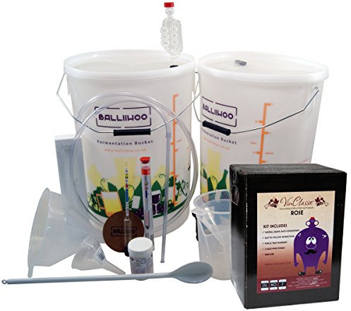 Basic 30 Bottle Wine Making Starter Set with VinClasse Rose Ingredient Kit - 4 Other Varieties Available
