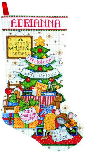 Design Works Sleepy Mouse Stocking, Multi-Color