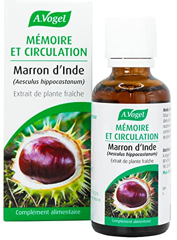 A.Vogel Marron d'Inde - Circulation & Jambes Légères - 50ml | Favorise la circulation sanguine et le confort des jambes, extrait de plante fraîche à 74%, laboratoire suisse