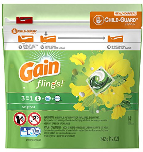 Gain Flings Original Laundry Detergent Pacs 14 Count by GAIN
