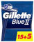 Gillette Blue II Maquinillas de Afeitar Desechables Hombre, Paquete de 20 Cuchillas de Afeitar (15+5)